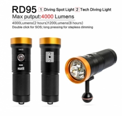 large TORCH SCUBALAMP RD95 4000 LUMENS BALIDIVESHOP 2